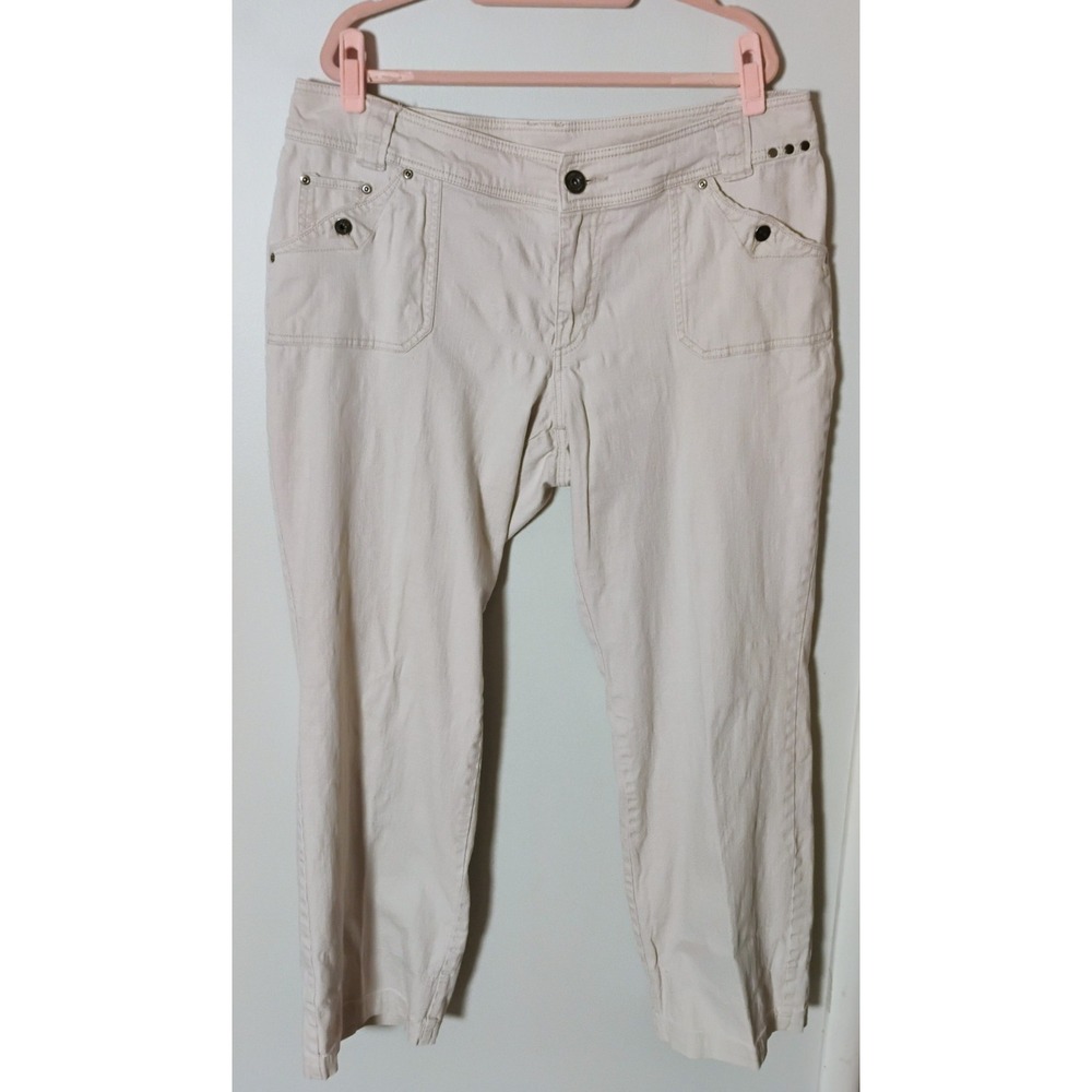 Venezia Jeans Women's Beige Tan Straight‎ Leg Jeans , Plus Size 18
